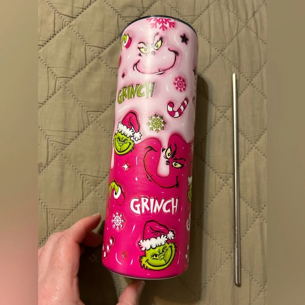 Grinch Pink Tumbler - Picture 2 of 5